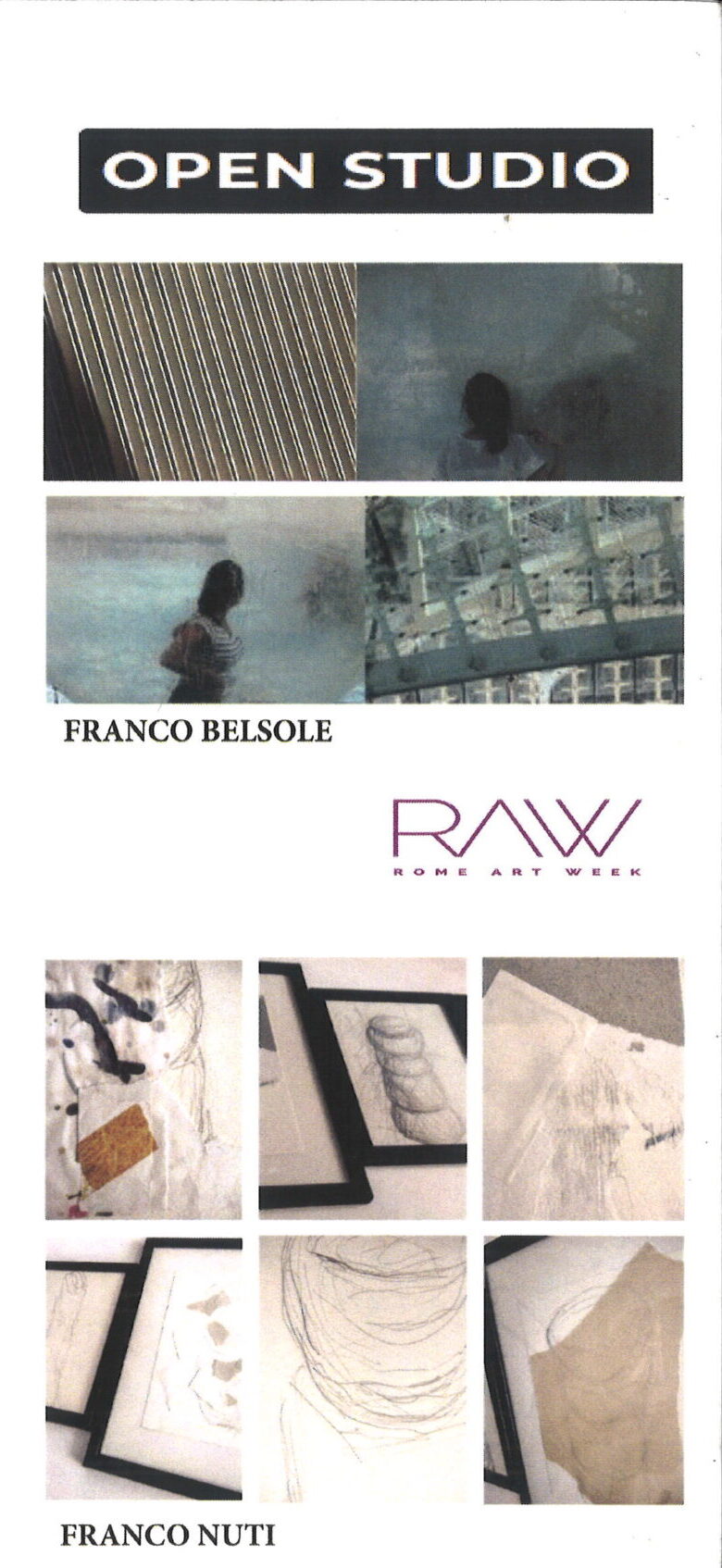 Brochure perla mostra Franco Belsole, Franco Nuti. Rome Art Week, Studio Franco Nuti, Roma