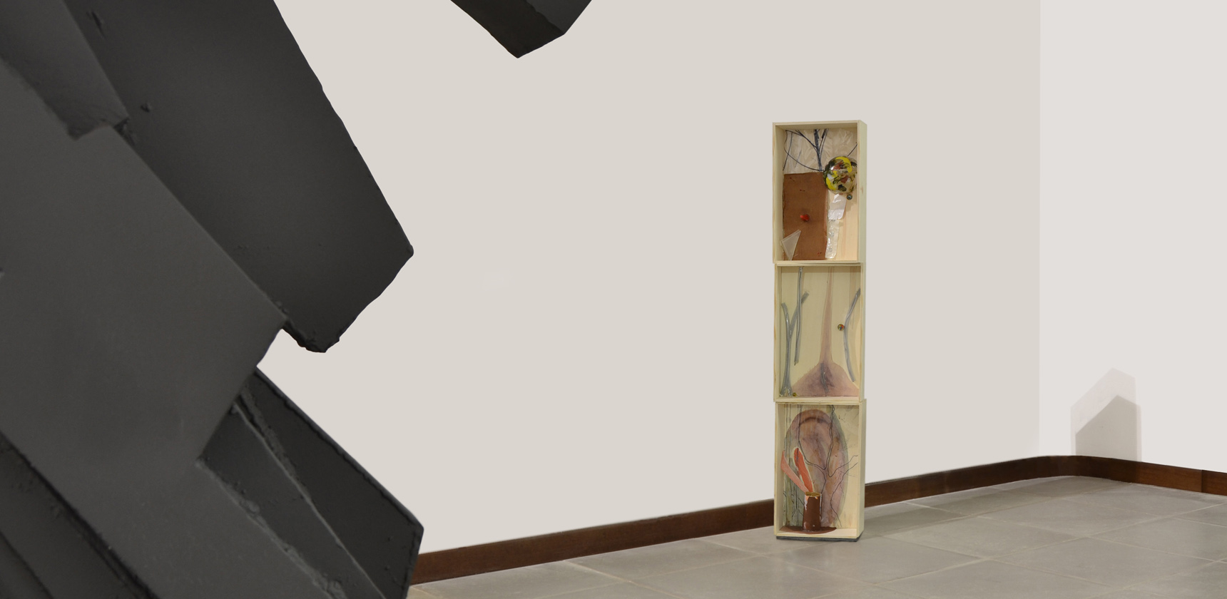 Installazione alla Fondazione Umberto Mastroianni, Arpino, mostra La grammatica dell'esistenza - Artista Franco Nuti